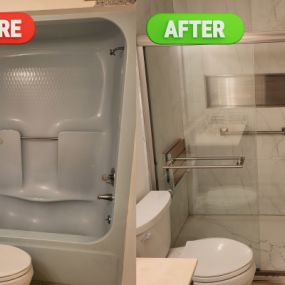 Before and After Fibo Shower Conversion