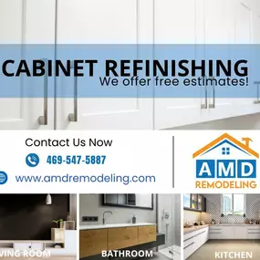 Cabinet Refinishing. We offer free estimates!