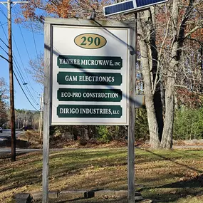 Sign for Eco-Pro Construction in Harrison, Maine