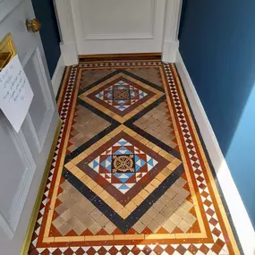 McMillan's Cleaning and Restoration van - a tile floor we restored in glasgow