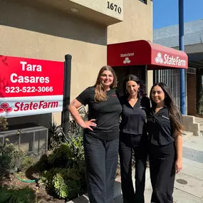 The faces behind the service. Proud to support our amazing customers!  Tara Casares State Farm team!