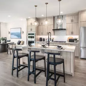 Well-appointed kitchens with large center islands