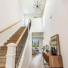 Stunning two-story foyer featured in the Deming with Loft home design