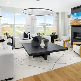 Bright great rooms feature large windows and an abundance of natural light