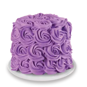 Violet Rosette Mini Roll Cake