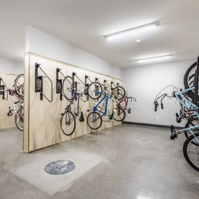 studio apartment with bike storage