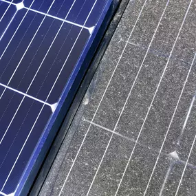 Solaranlage vor und nach der Reinigung