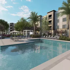 Rendering of the swimming pool