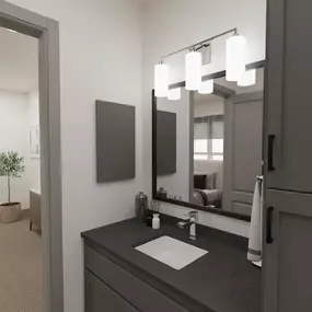 Rendering of the bathroom