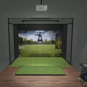 Rendering of a golf simulator