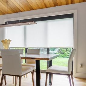 Our Roller Shades come in various beautiful fabrics and textures that can be matched with most sliding doors and may be used alone or in conjunction with other beautiful window treatments.