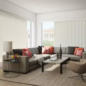 Let the light of inspiration flood your living room with our Enlightened Vertical Blinds designed specifically for large windows. Elevate your interior design game and bask in the radiance of enlightened living.