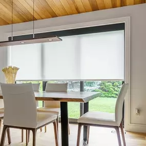 Our Roller Shades come in various beautiful fabrics and textures that can be matched with most sliding doors and may be used alone or in conjunction with other beautiful window treatments.