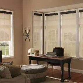 The best part about our Solar Shades? They’re amazing for filtering light! Here you can  see how they keep the glare off your laptop without making the home office too  dark—perfect for your next Zoom meeting!  #BudgetBlindsKendaleLakes  #SolarShades #FreeConsultation #WindowWednesday