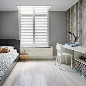 Our PureVu Norman Shutters are kid and pet friendly as they are so easy to maintain and  last longer. They make a great choice for children’s bedrooms and are customizable to  any size. #BudgetBlindsKendaleLakes  #Shutters #NormanShutters #FreeConsultation #WindowWednesday