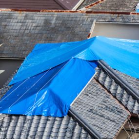 We can install a tarp over your roof as a temporary fix.