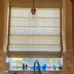 Want some unfussy flair and function for your East Hartford, CT home? Pick a funky fabric and let us make you a Roman Shade by Budget Blinds of Enfield. There's really not a better way to get both at once. #BudgetBlindsEnfield #RomanShades #ShadesOfBeauty #FreeConsultation #WindowWednesday #EastHart