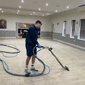 Steaming Sam Carpet Cleaning: cleaning a commercial carpet in leamington spa