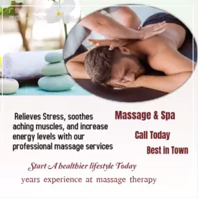 The full body massage targets all the major areas of the body that are most subject to strain and
discomfort including the neck, back, arms, legs, and feet. 
If you need an area of the body that you feel needs extra consideration, 
such as an extra sore neck or back, feel free to make your massage therapist aware and
they will be more than willing to accommodate you.