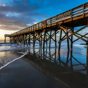 Spend the days fishing from the pier and walking on the beach