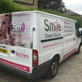 smile carpet cleaning: our carpet cleaning van