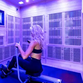 Sauna 2 with rowing machine at Sweat Reno