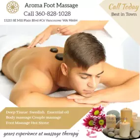 The full body massage targets all the major areas of the body that are most subject to strain and
discomfort including the neck, back, arms, legs, and feet. 
If you need an area of the body that you feel needs extra consideration, 
such as an extra sore neck or back, feel free to make your massage therapist aware and
they will be more than willing to accommodate you.