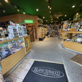 Island Tobacco Entrance, Best cigar shop on the beach.