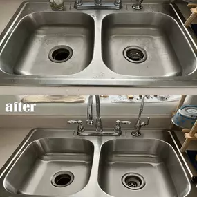 Sink Cleaning Before and After