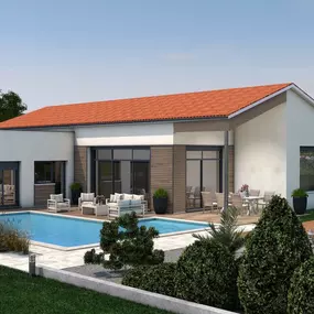 Modèle maison moderne avec piscine en Haute Vienne