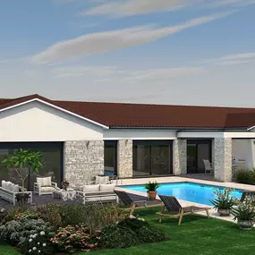 Modèle de maison moderne plain-pied – Maisons Limousines