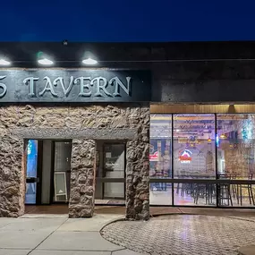 Outside of the 125 Tavern located in downtown Mora, MN.