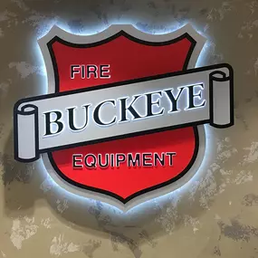 Custom Illuminated backlit lobby signage for Fire Buckeye Equipment by The Sign Factory Inc.