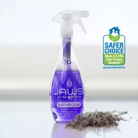 Eco-friendly JAWS Bathroom Cleaner an effective cleaning solution that meets EPA Safer Product standards