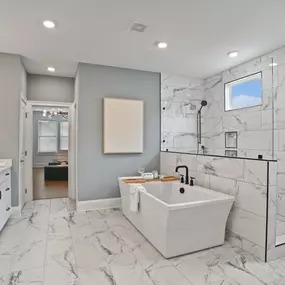 Luxurious spa-like primary bathrooms