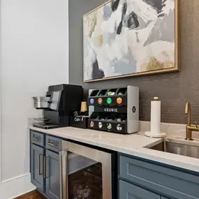 Lifestyle Lounge Equipped with a Fully Stocked Coffee Bar