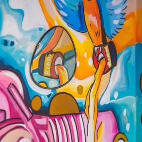 Zizzi - Birmingham Mailbox art wall
