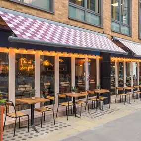 Elegant Zizzi Wigmore Street (near Oxford Street) exterior with modern rustic frontage.