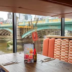 Zizzi Bankside, riverside view across the Thames.