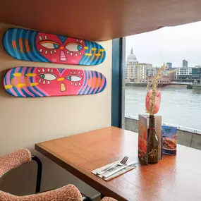 Zizzi Bankside, riverside view across the Thames.