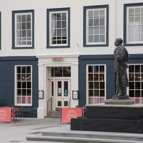 Zizzi Worcester exterior with historic charm and modern signage.