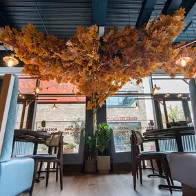 Stylish interior dining space at Zizzi Leicester Fosse Park.