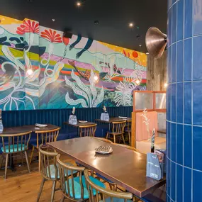 Stylish interior dining space at Zizzi Leicester Fosse Park.