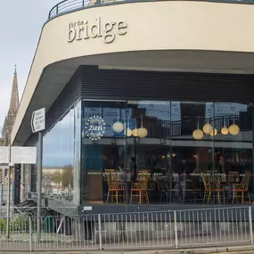 Zizzi Inverness, front-area glass wall offering street visibility and river outlook.