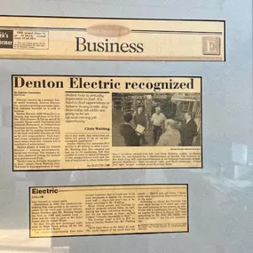 Denton County Electricians News Article