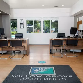 Leasing office at willow grove apartments