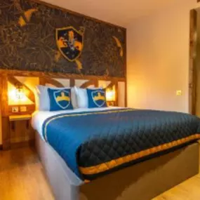 Castle themed family rooms with a king sized bed and bunks for children up to 10 years.  Plus an additional pullout bed.