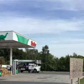 Sinclair gas station and fueling island