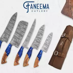 Shop Sapphire Hand Forged Knives Set - Faneema Cutlery