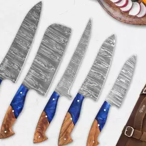 Shop Sapphire Hand Forged Knives Set - Faneema Cutlery